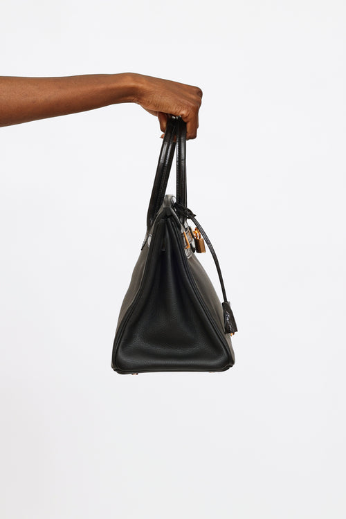 Hermès 2019 Noir Togo & Niloticus Birkin Touch 30 Bag