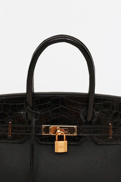 Hermès 2019 Noir Togo & Niloticus Birkin Touch 30 Bag