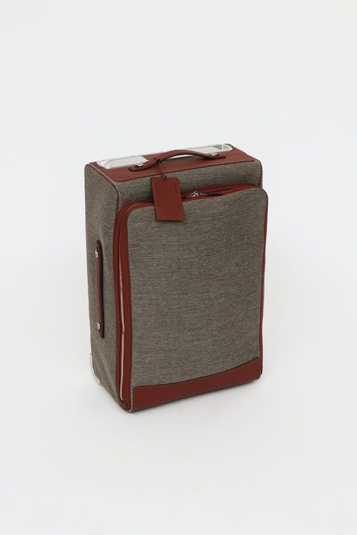 Hermès Brown & Grey Caleche Express Rolling Suitcase