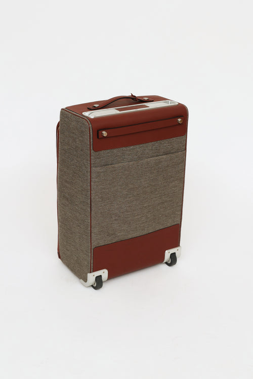 Hermès Brown & Grey Caleche Express Rolling Suitcase
