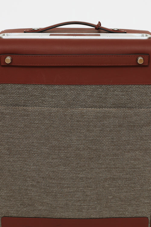 Hermès Brown & Grey Caleche Express Rolling Suitcase