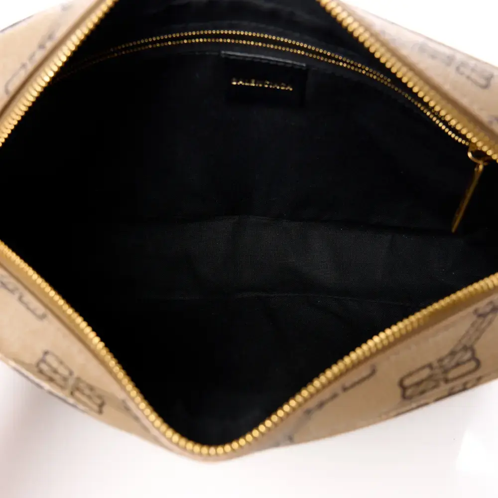 Lushentic Bags Medium Signature Camera Bag Beige Brown Canvas - Image 7
