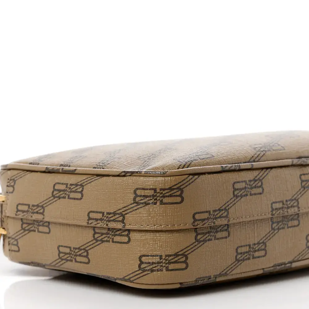 Lushentic Bags Medium Signature Camera Bag Beige Brown Canvas - Image 4