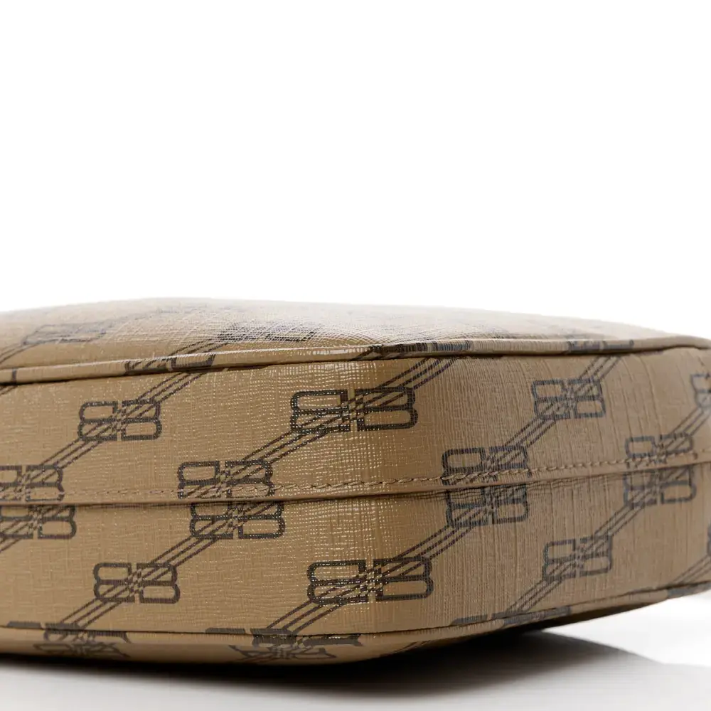 Lushentic Bags Medium Signature Camera Bag Beige Brown Canvas - Image 5