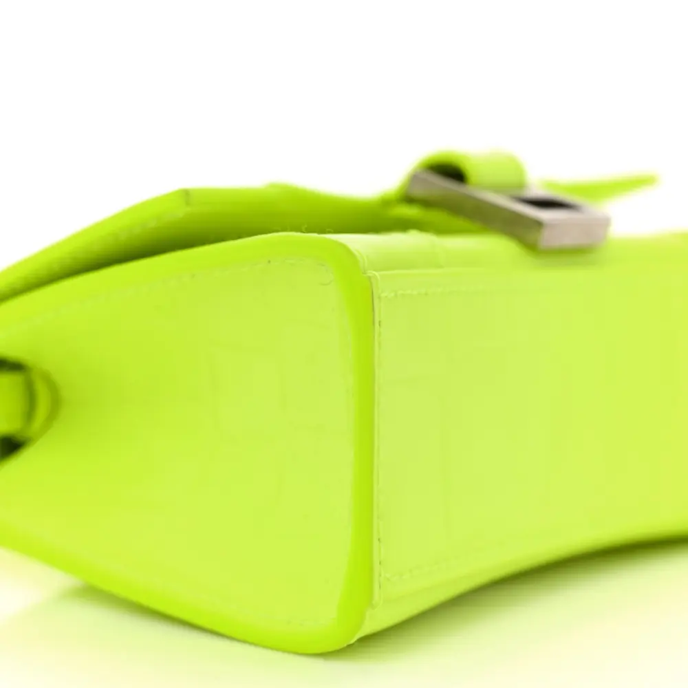 Lushentic Grade Handbags Mini Hourglass Top Handle Bag Fluo Yellow - Image 5