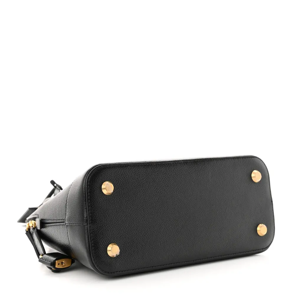Lushentic Quality Bags: S Ville Top Handle Bag in Black Leather - Image 6