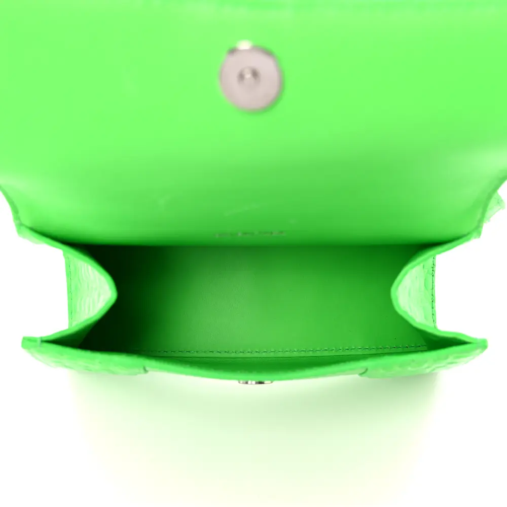 Lushentic XS Hourglass Top Handle Bag in Fluo Green Strass - Image 7