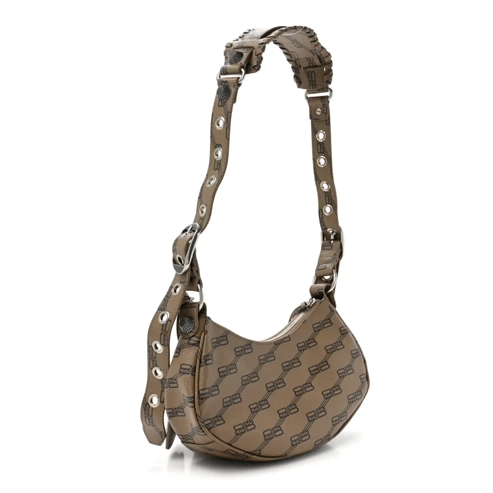 Lushentic Grade Replicas XS Le Cagole Shoulder Bag Beige Brown - Image 3