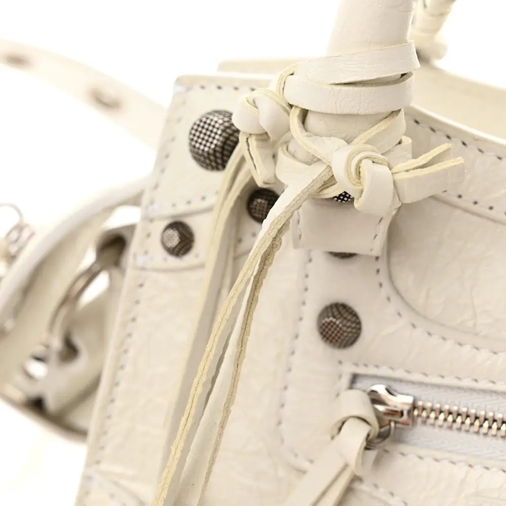 Lushentic Grade Designer Bags XS Neo Cagole Handbag Optic White - Image 9