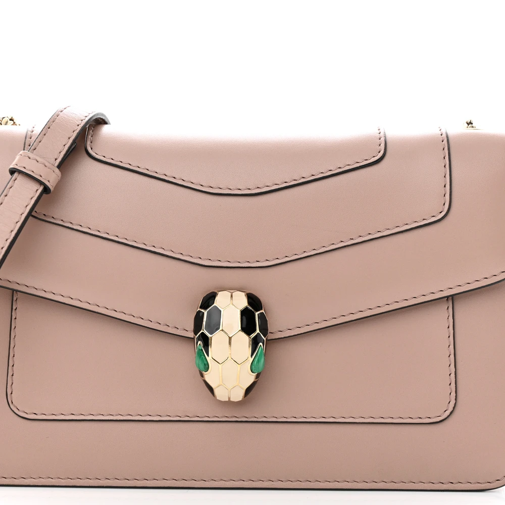Lushentic Grade Mini Serpenti Forever Crossbody Bag in Beige Leather - Image 8