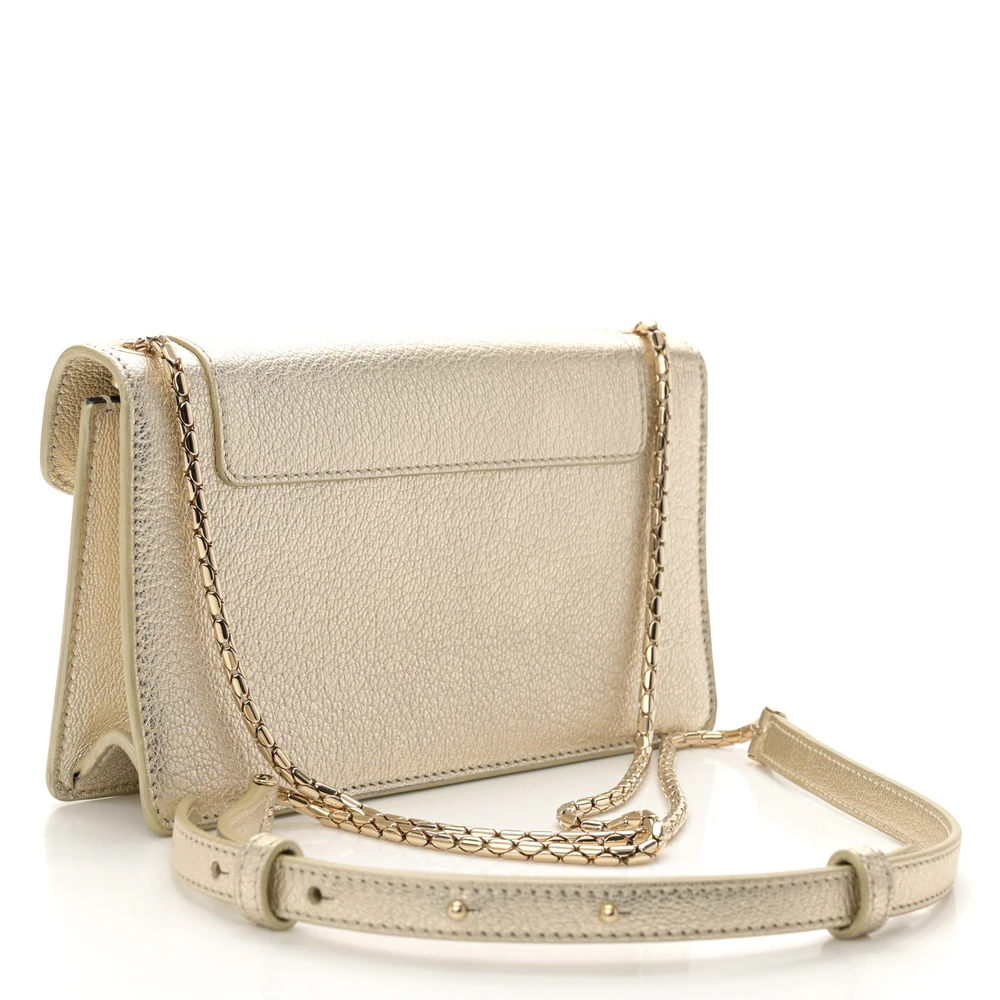 Lushentic Grade Replica Mini Snake Strap Clutch in Metallic Gold - Image 3