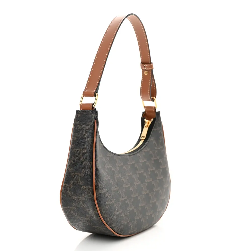 Lushentic Designer Bags - Medium Ava Shoulder Bag in Tan Triomphe - Image 3