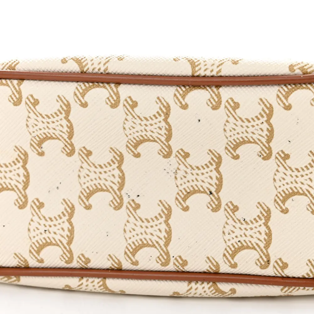 Lushentic Bags Medium Ava Triomphe Shoulder Bag - White Canvas - Image 9