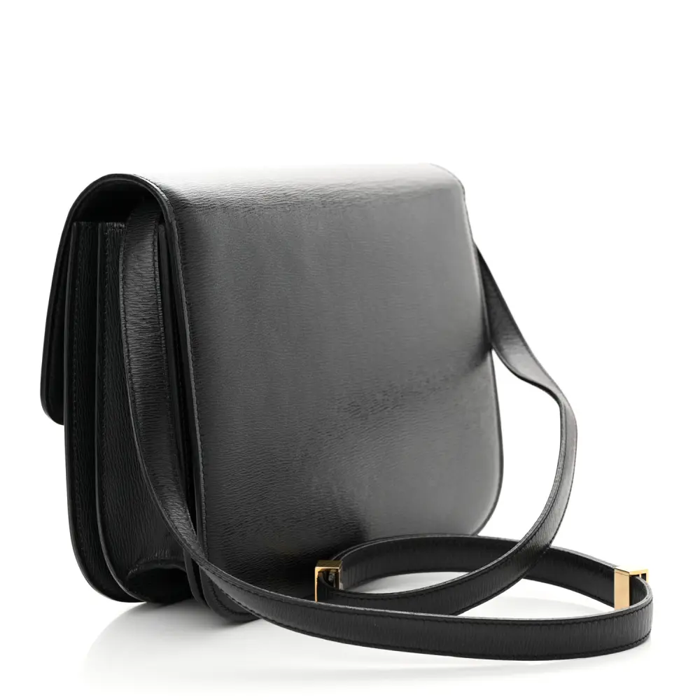 Lushentic Grade Handbags - Medium Classic Box Flap Bag in Black - Image 3