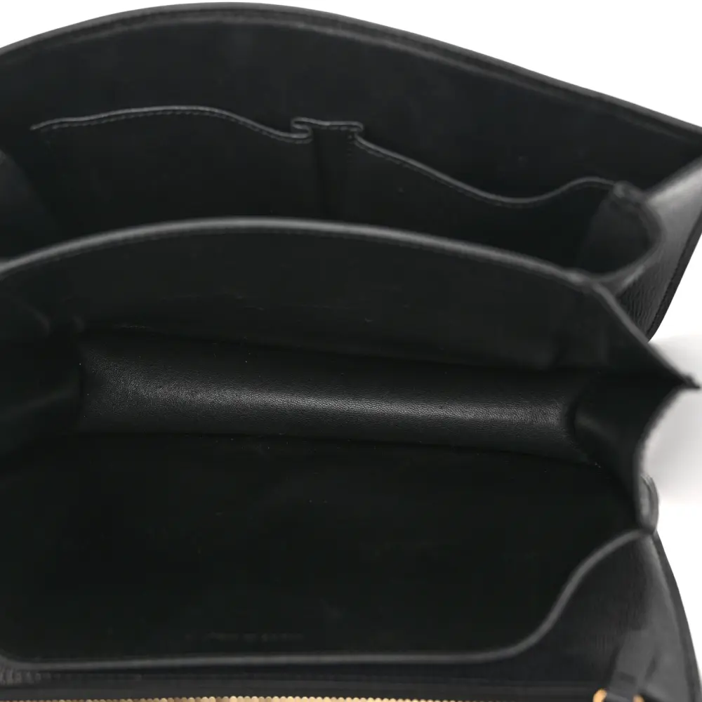 Lushentic Grade Handbags - Medium Classic Box Flap Bag in Black - Image 7
