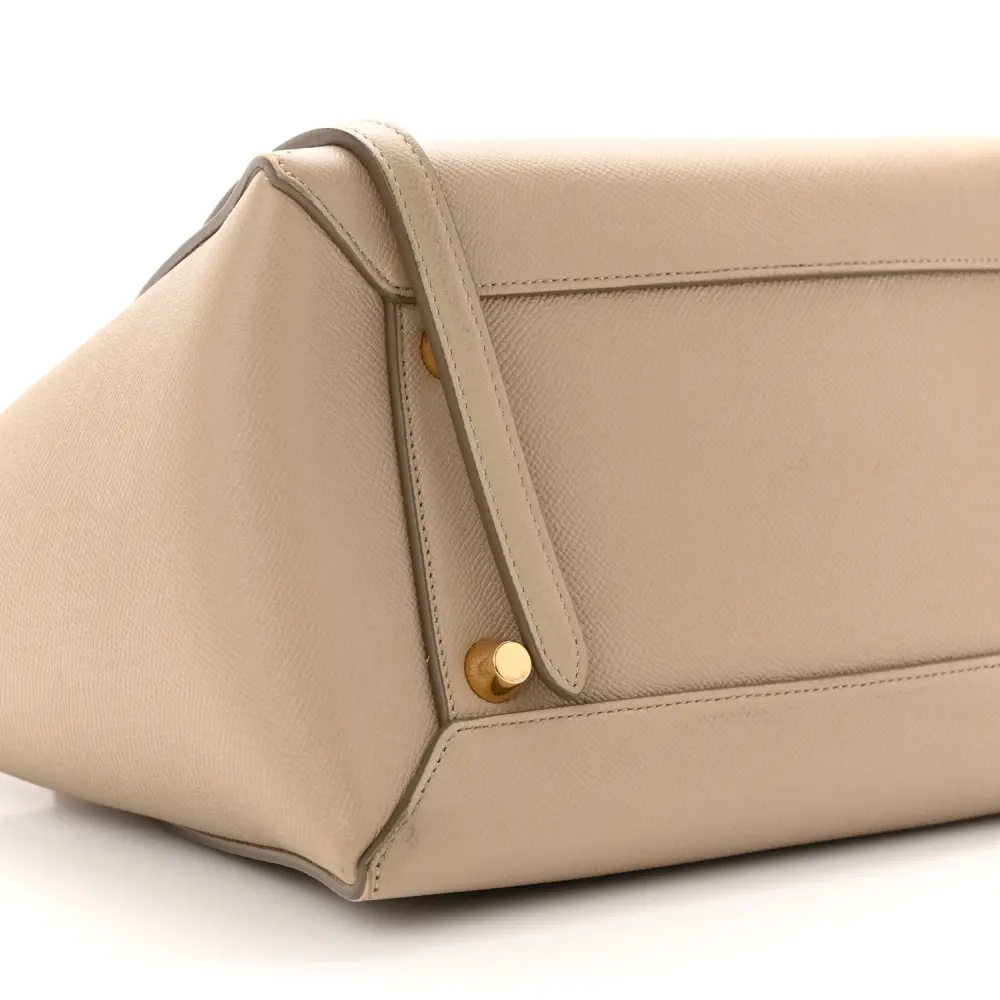 Lushentic Quality Handbags: Mini Belt Bag in Light Taupe Leather - Image 4