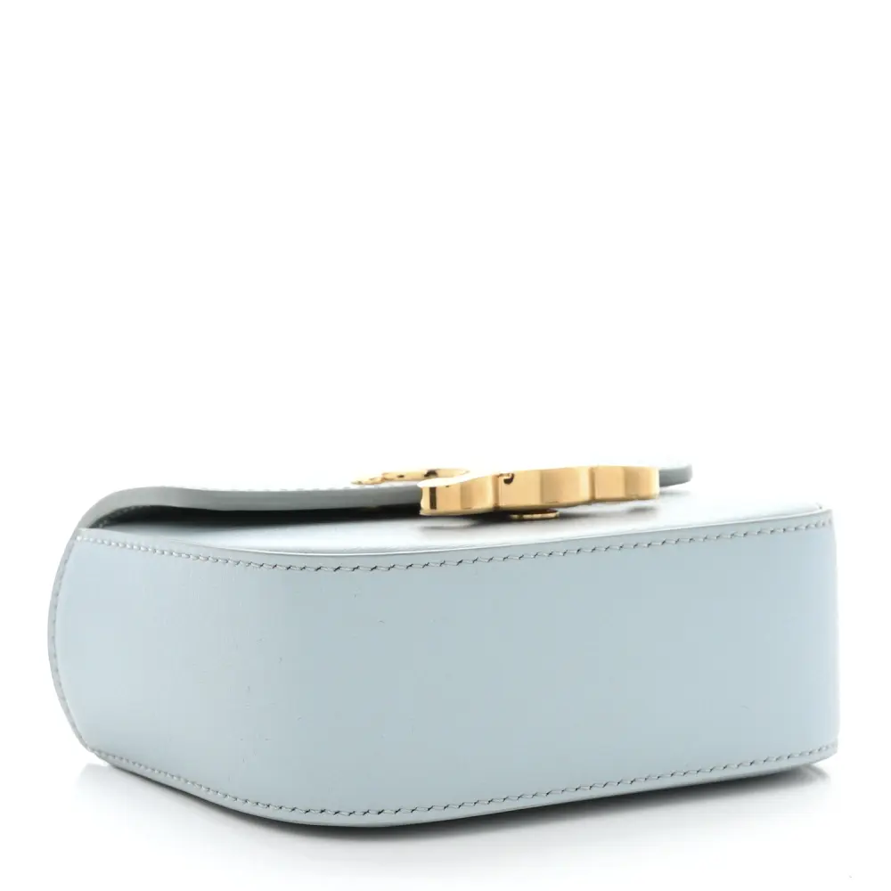 Lushentic Handbag Mini Triomphe Bag in Soft Blue Calfskin Leather - Image 6