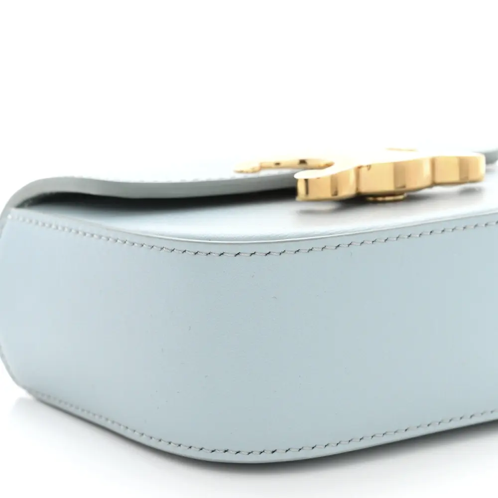 Lushentic Handbag Mini Triomphe Bag in Soft Blue Calfskin Leather - Image 4