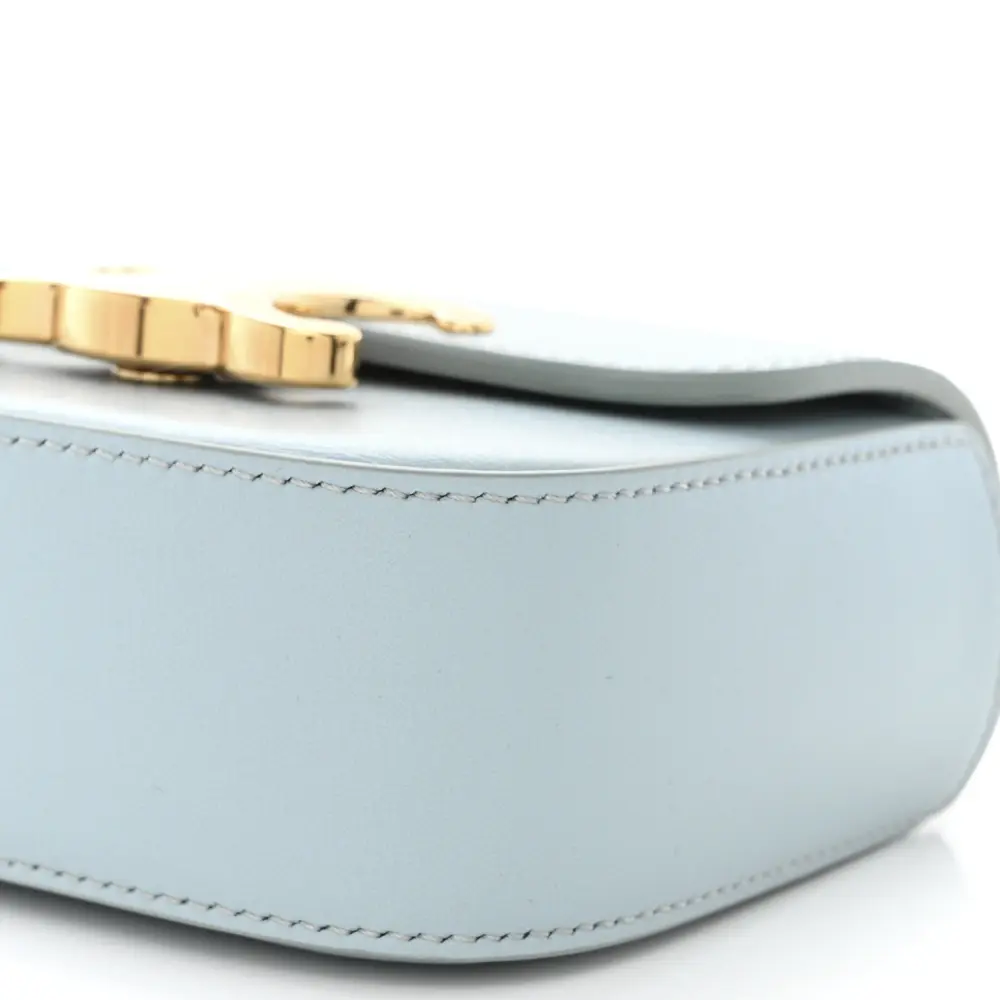 Lushentic Handbag Mini Triomphe Bag in Soft Blue Calfskin Leather - Image 5