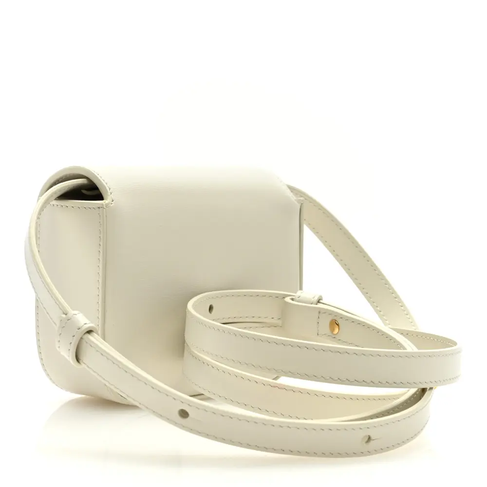Lushentic Grade Handbags: Mini Triomphe in White Calfskin Gold - Image 3