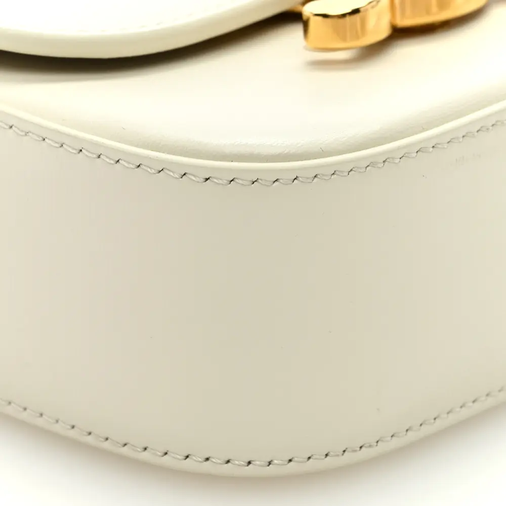 Lushentic Grade Handbags: Mini Triomphe in White Calfskin Gold - Image 4