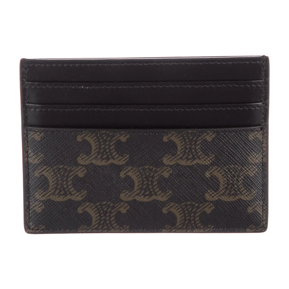Lushentic Bags Small Card Holder – Black Triomphe Printed Canvas - Image 3