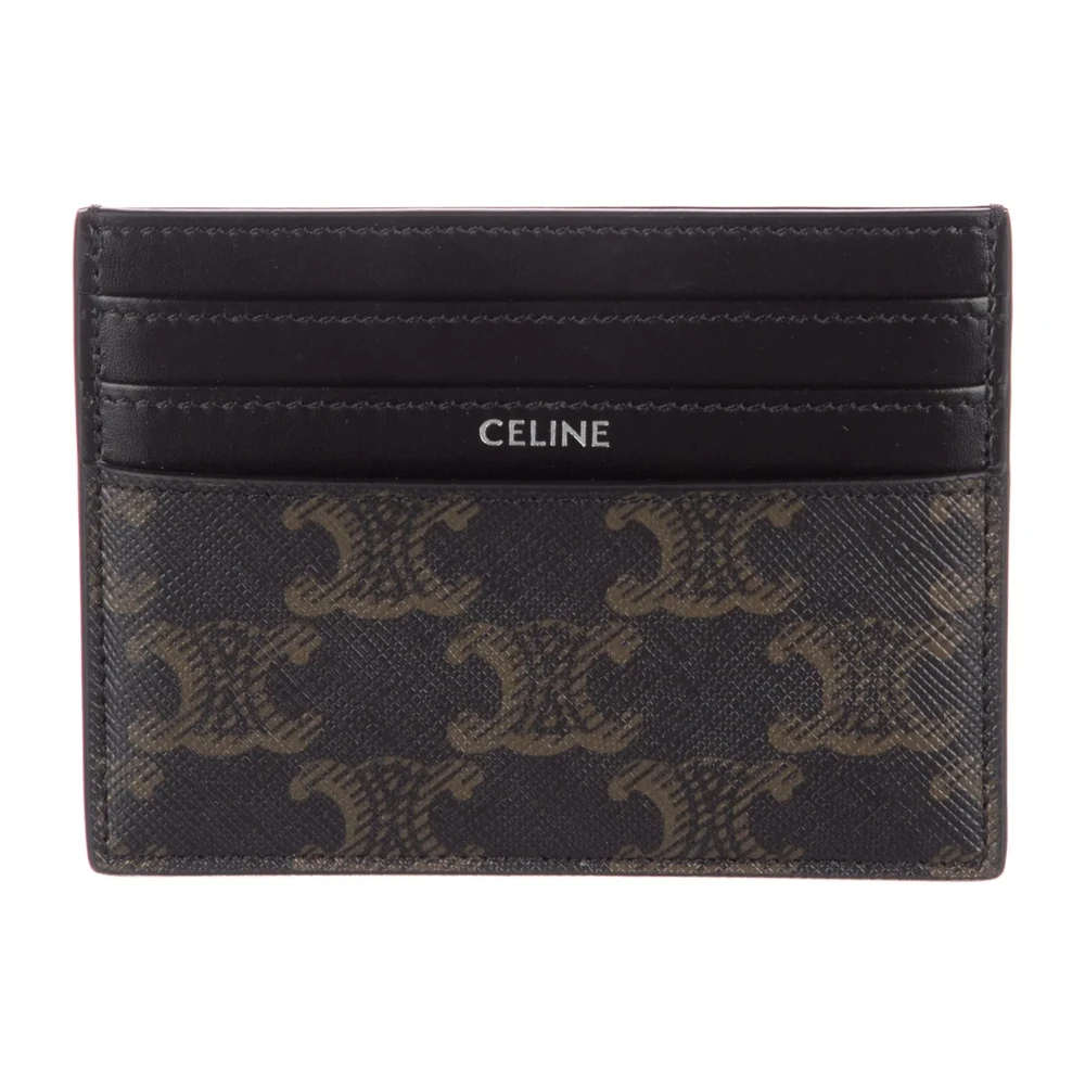 Lushentic Bags Small Card Holder – Black Triomphe Printed Canvas