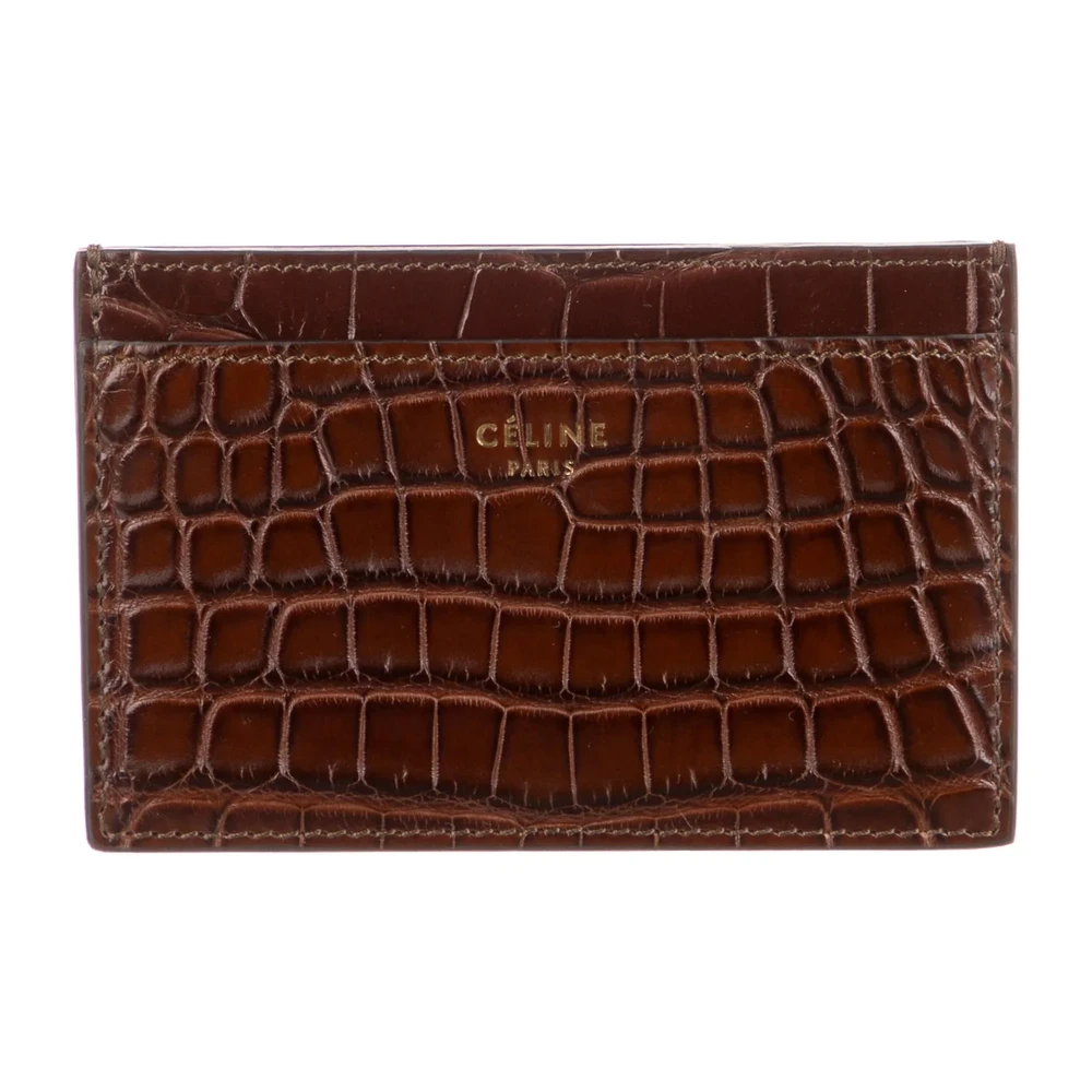 Lushentic Grade Replicas Small Card Holder - Brown Crocodile Leather