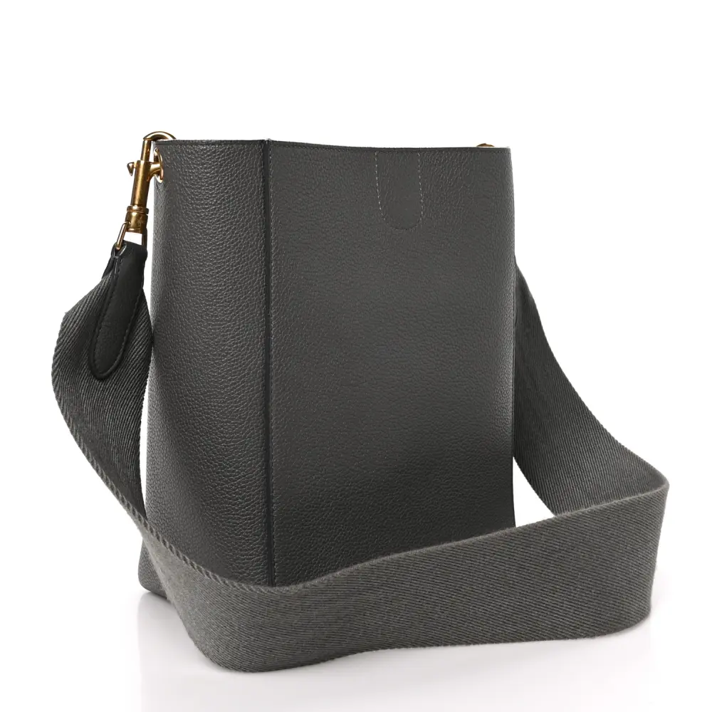 Lushentic Designer Small Sangle Bucket Bag in Kohl Leather - Image 3