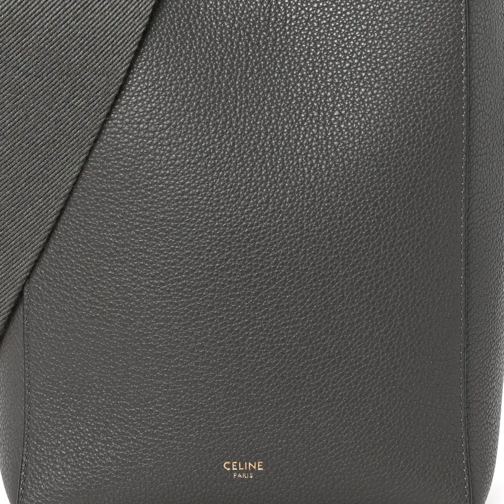 Lushentic Designer Small Sangle Bucket Bag in Kohl Leather - Image 9