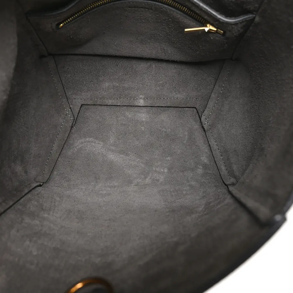 Lushentic Designer Small Sangle Bucket Bag in Kohl Leather - Image 7