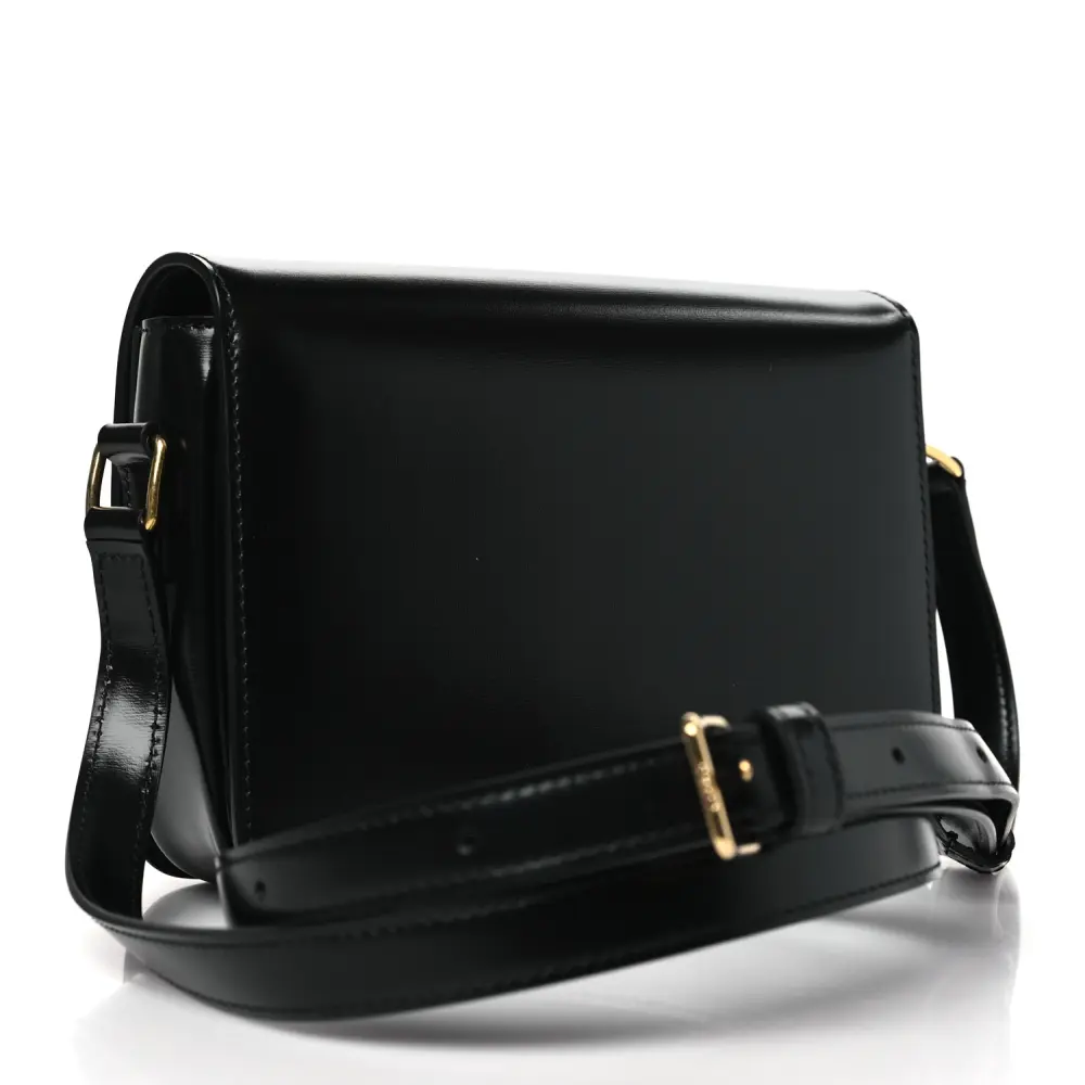 Lushentic Designer Small Teen Triomphe Shoulder Bag in Black Leather - Image 3