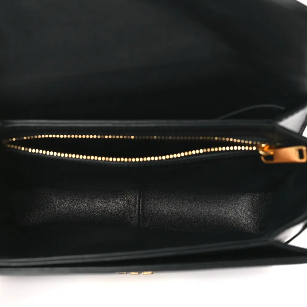 Lushentic Designer Small Teen Triomphe Shoulder Bag in Black Leather - Image 7