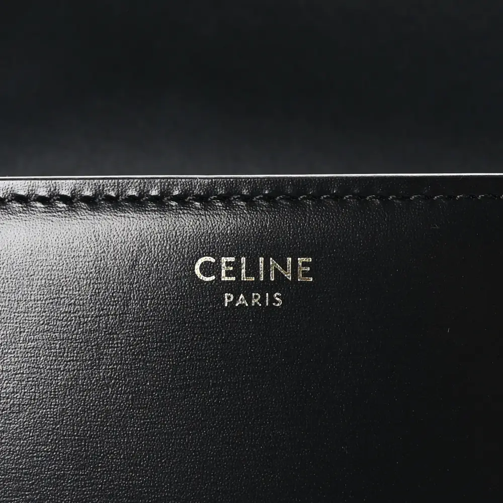 Lushentic Replicas Small Triomphe Bag - Black Calfskin, Gold Hardware - Image 6