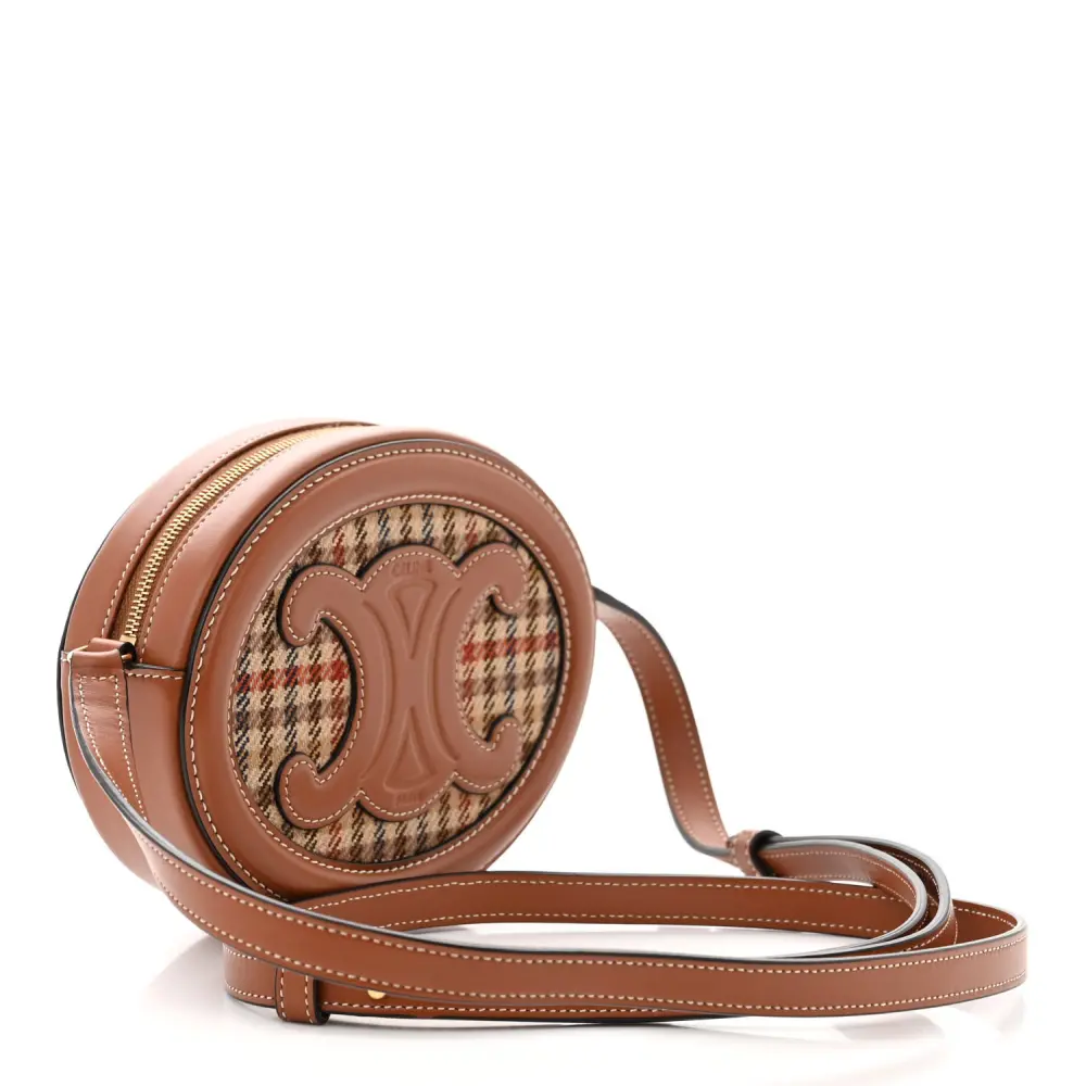 Lushentic Quality Bags: Small Triomphe Oval Purse in Tan Leather - Image 3