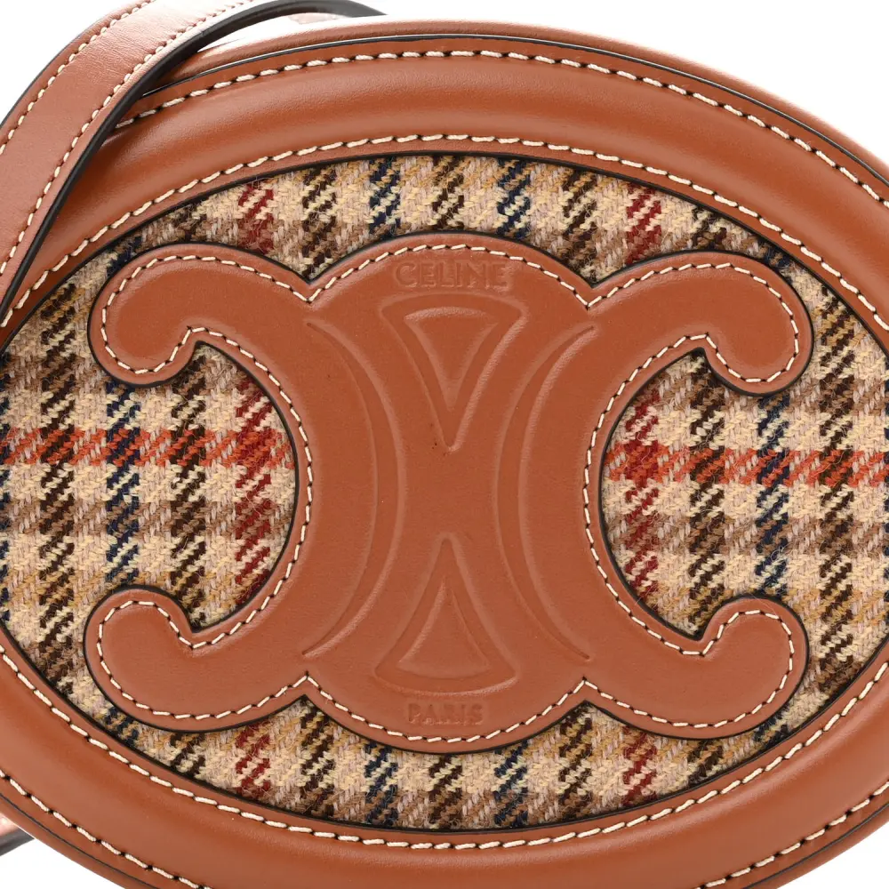 Lushentic Quality Bags: Small Triomphe Oval Purse in Tan Leather - Image 8