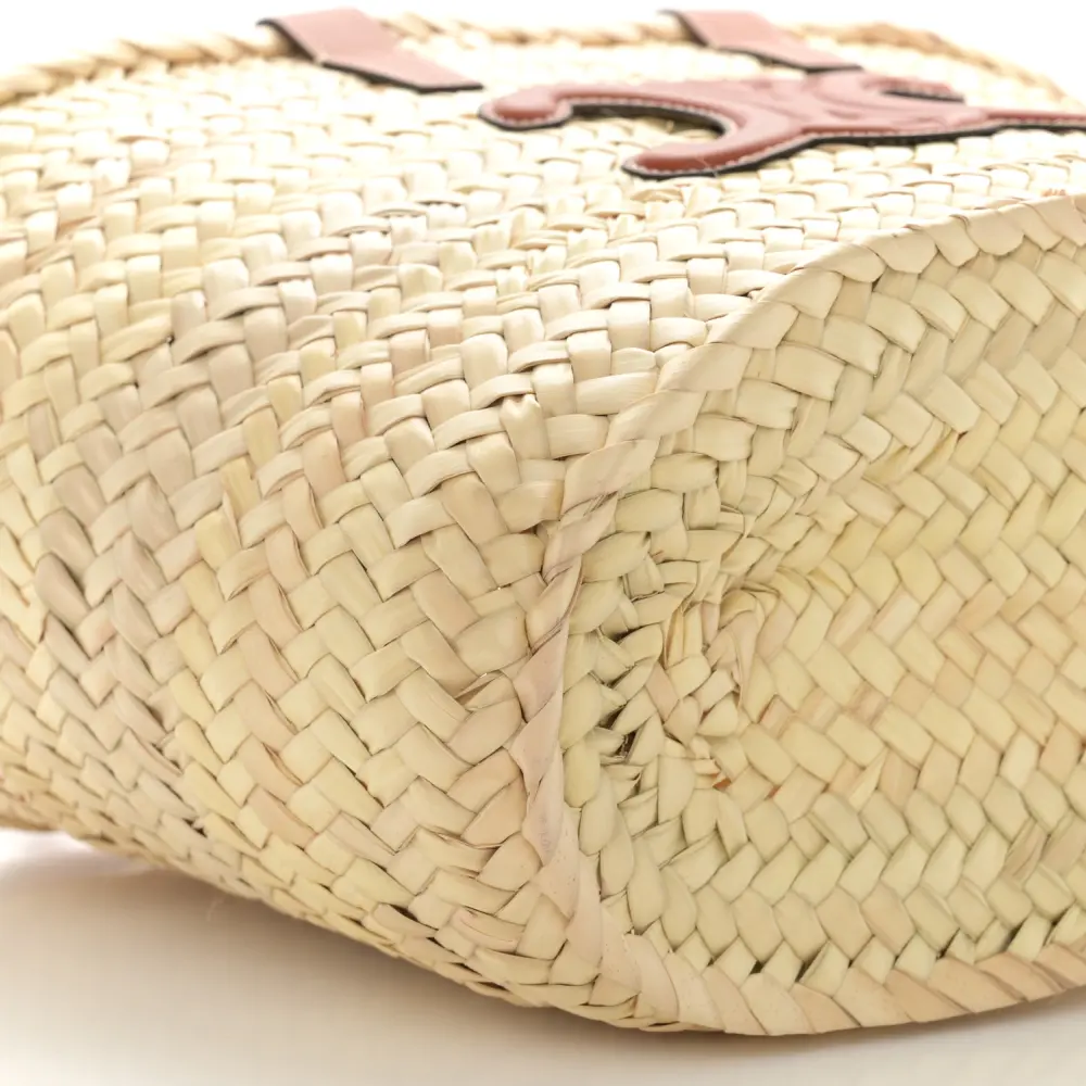 Lushentic Bags Review: Small Triomphe Tan Raffia Leather Elegance - Image 4