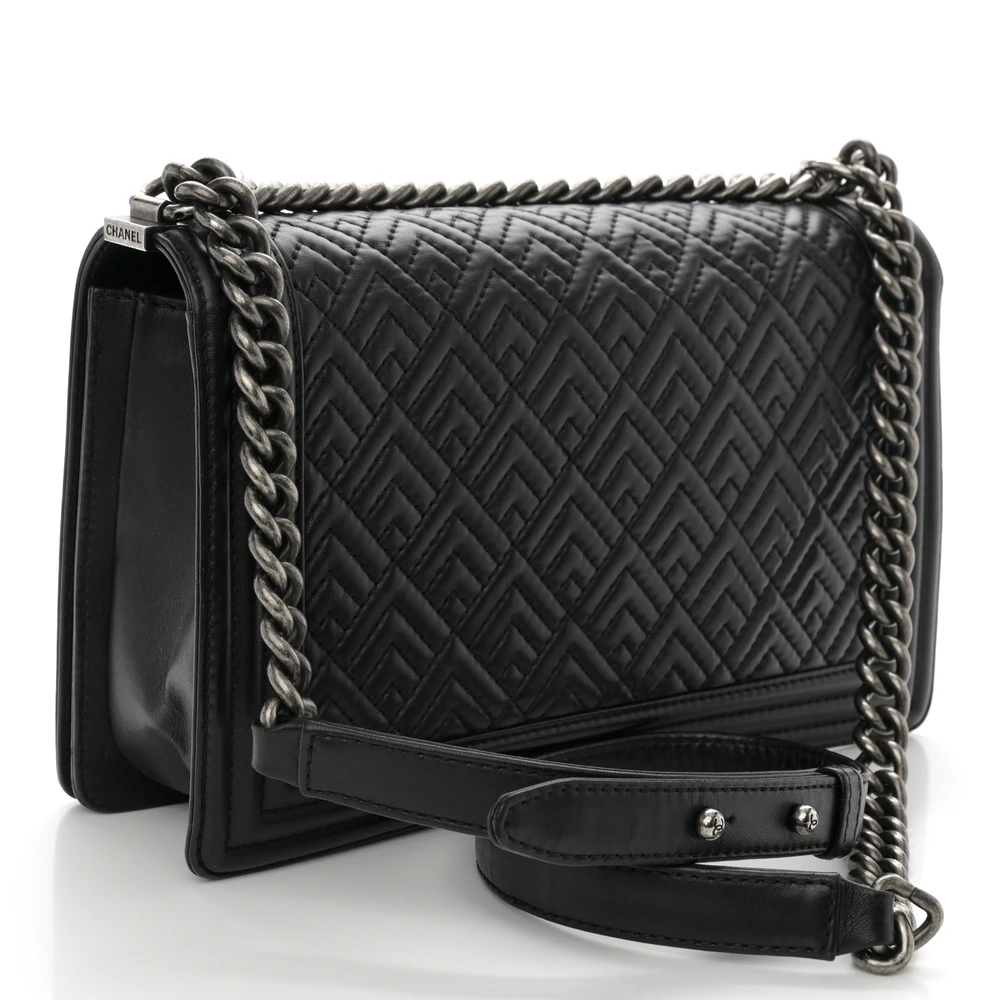 Lushentic Grade Bags: New Medium Black Quilted Lambskin Flap - Image 3