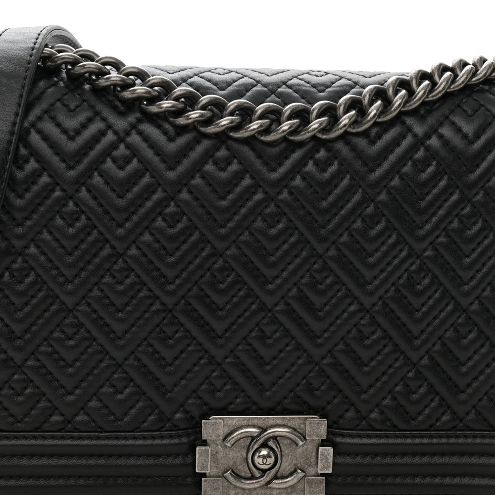 Lushentic Grade Bags: New Medium Black Quilted Lambskin Flap - Image 8