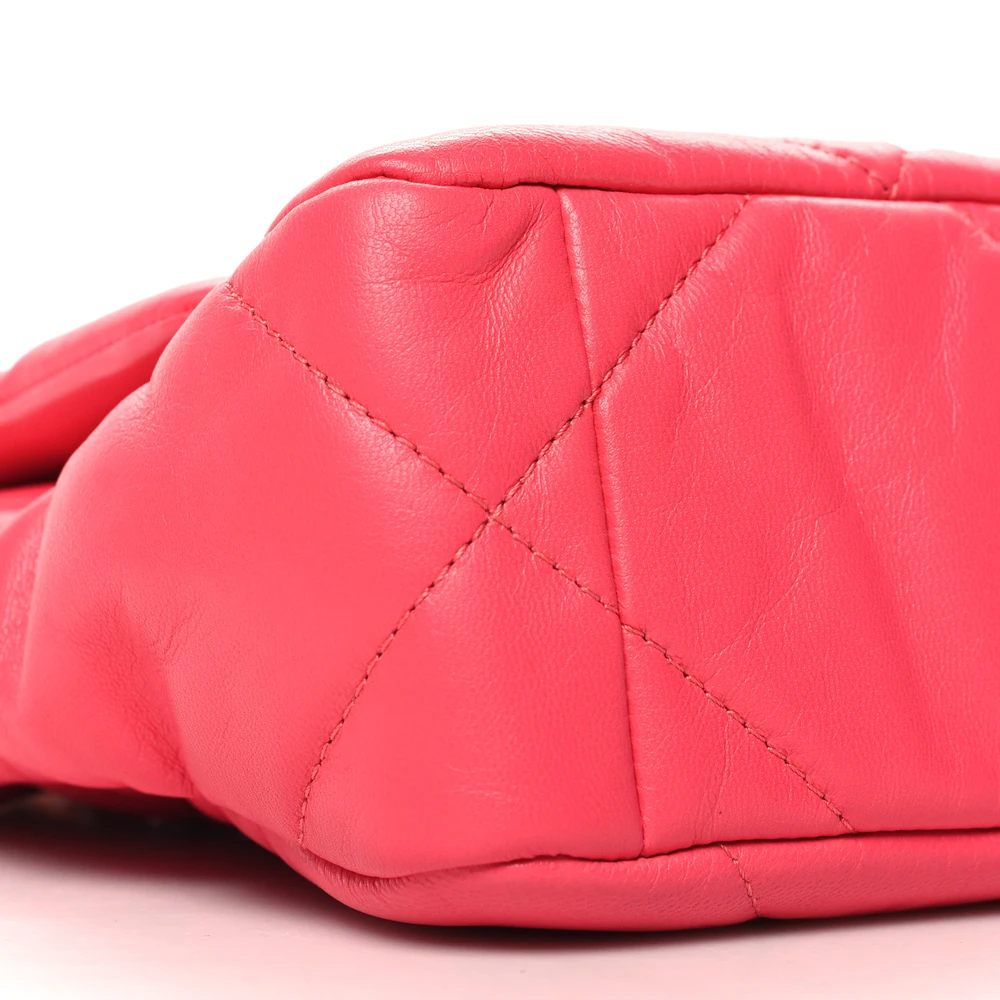 Lushentic Grade Replica Chanel 19 Flap Coral Leather Handbag - Image 4