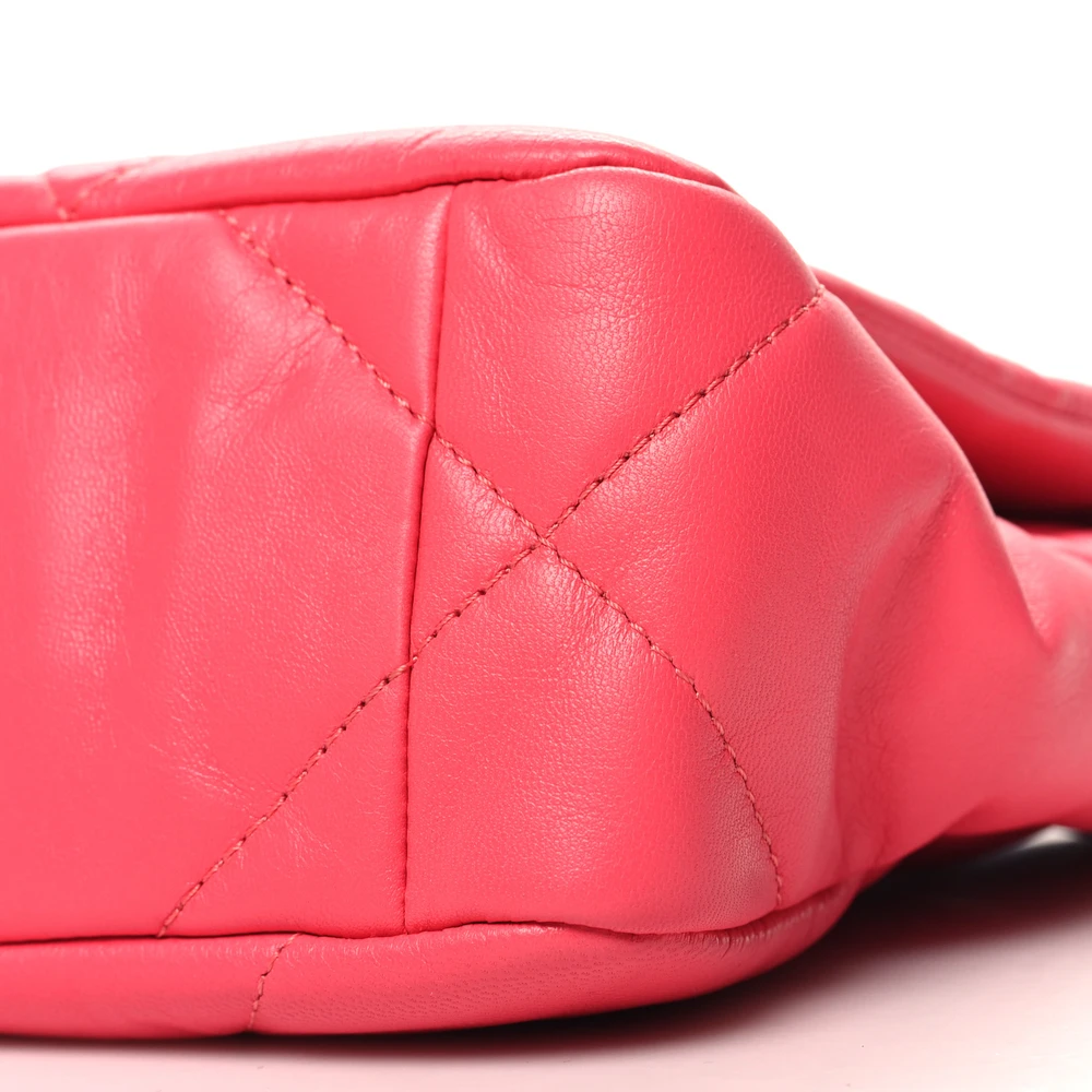 Lushentic Grade Replica Chanel 19 Flap Coral Leather Handbag - Image 5