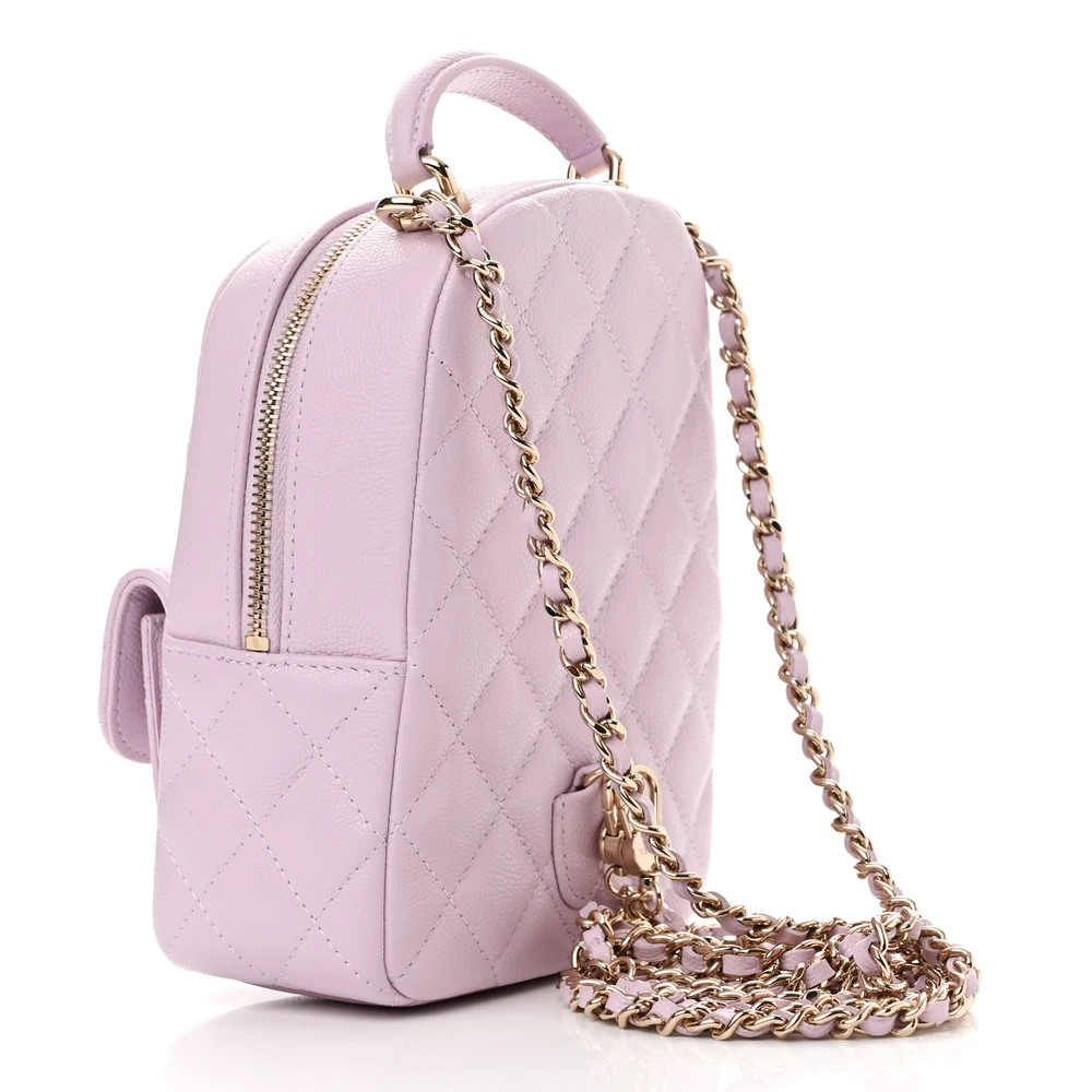 Lushentic Grade Designer Bags - Classic Backpack Mini Light Purple - Image 3