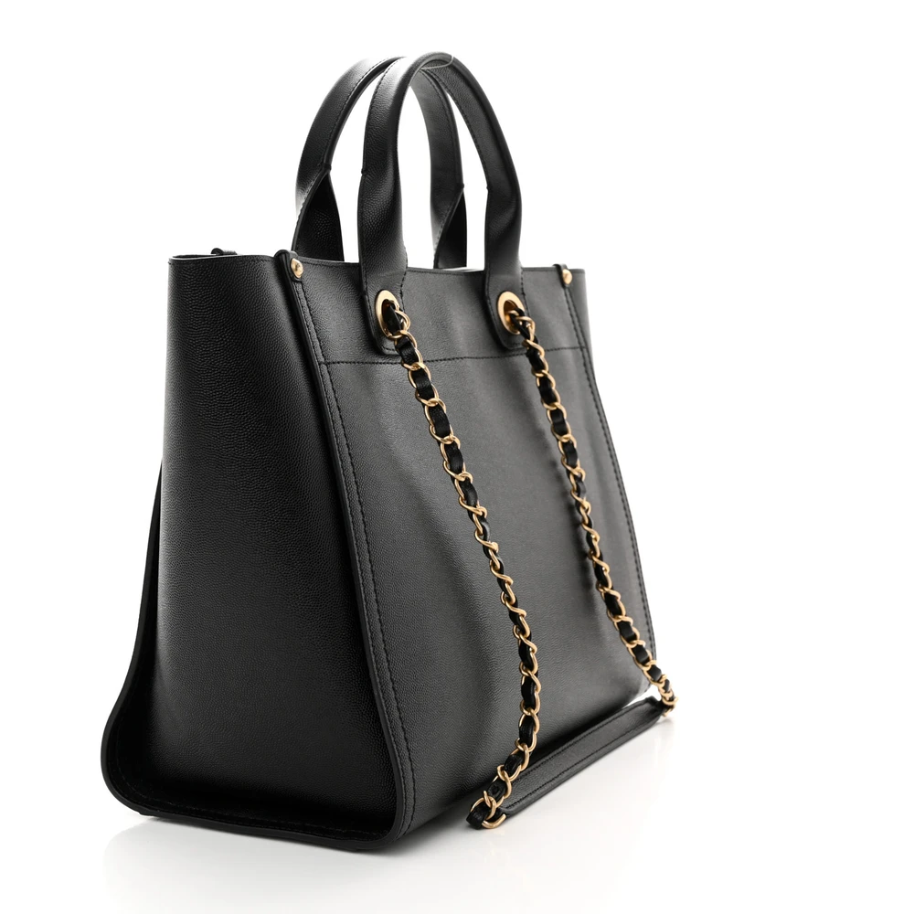 Lushentic Grade Bags: Deauville Tote in Black Quilted Leather - Image 3