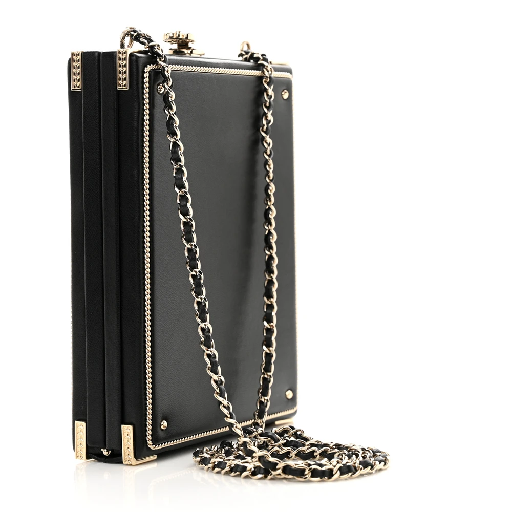 Lushentic Grade Minaudiere: Small Black Quilted Evening Bag - Image 3