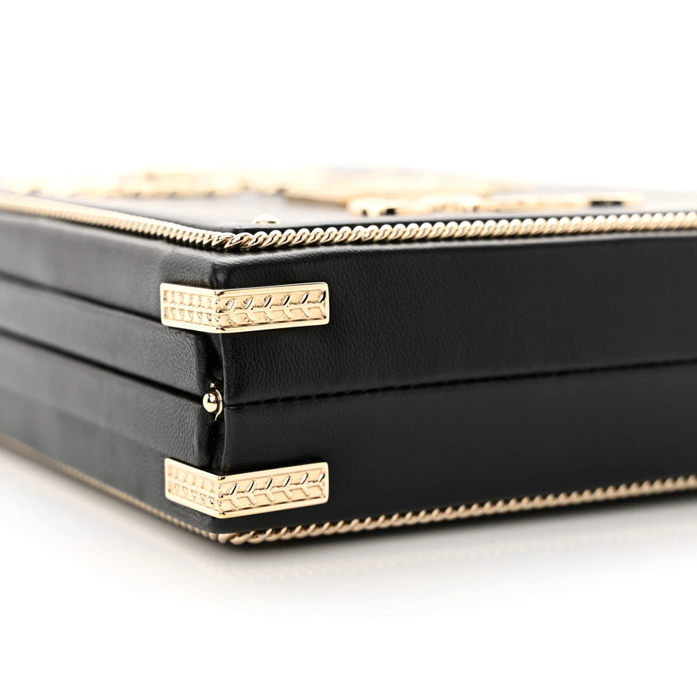 Lushentic Grade Minaudiere: Small Black Quilted Evening Bag - Image 4