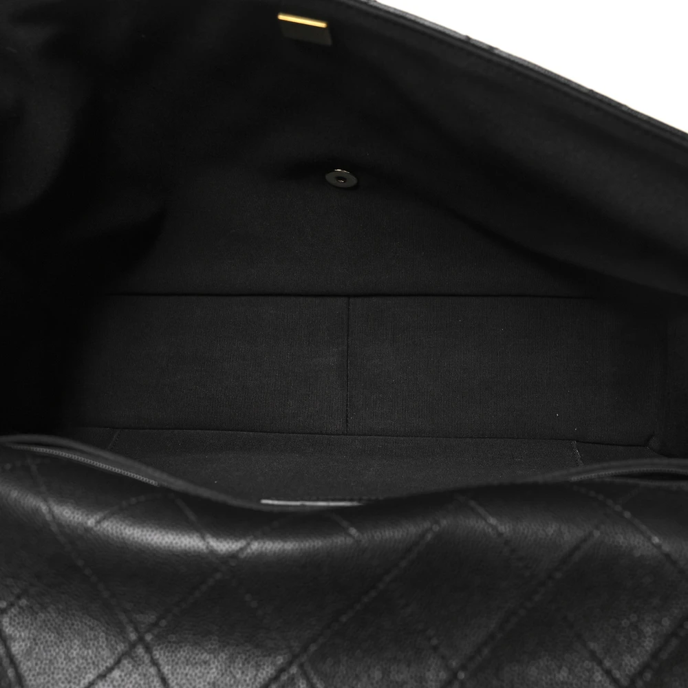 Lushentic Bag Travel Flap XXL Black Quilted Caviar Leather - Image 7