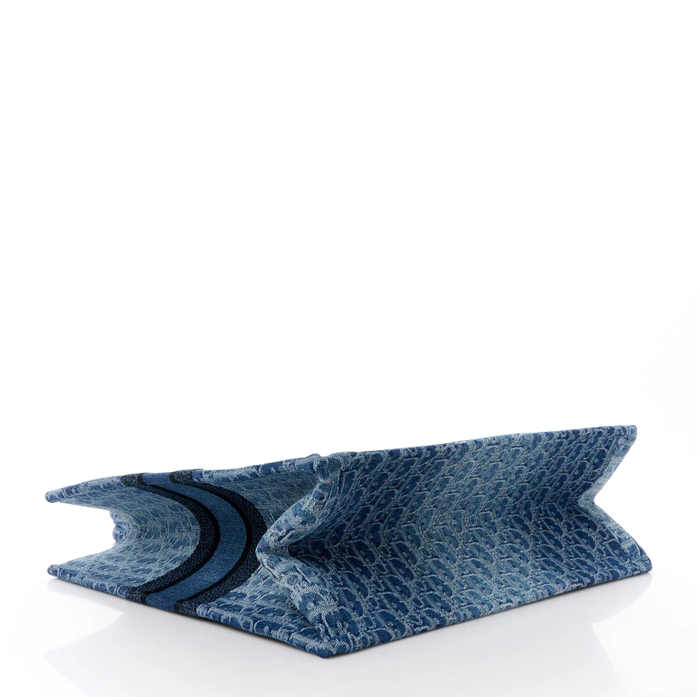 Lushentic Grade Bag: Large Book Tote in Blue Oblique Denim - Image 6