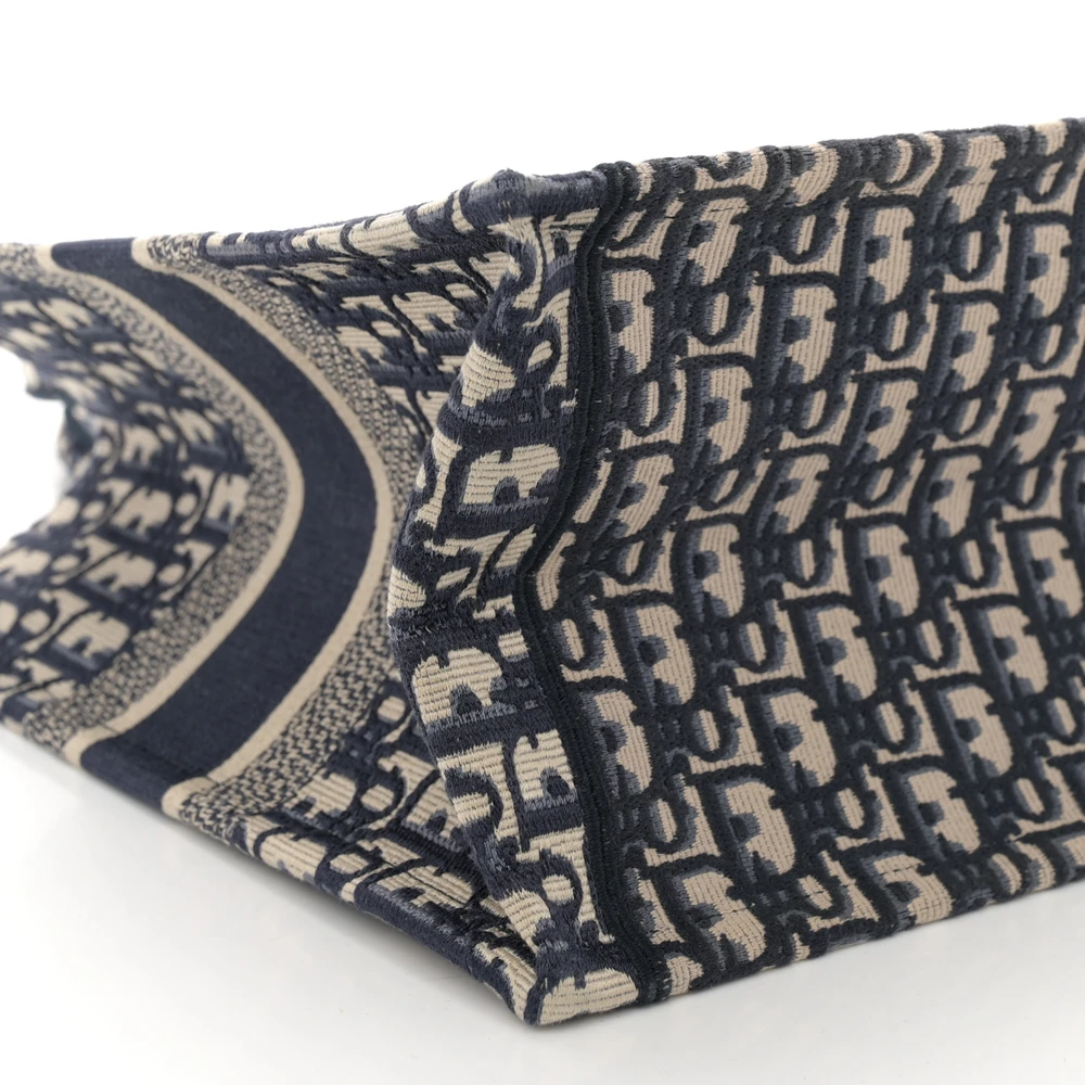 Lushentic Quality Handbags - Medium Book Tote Blue Multicolor Oblique Canvas - Image 4