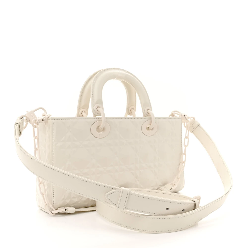 Lushentic Bags Medium Lady D Joy Latte Diamond Cannage Calfskin - Image 2