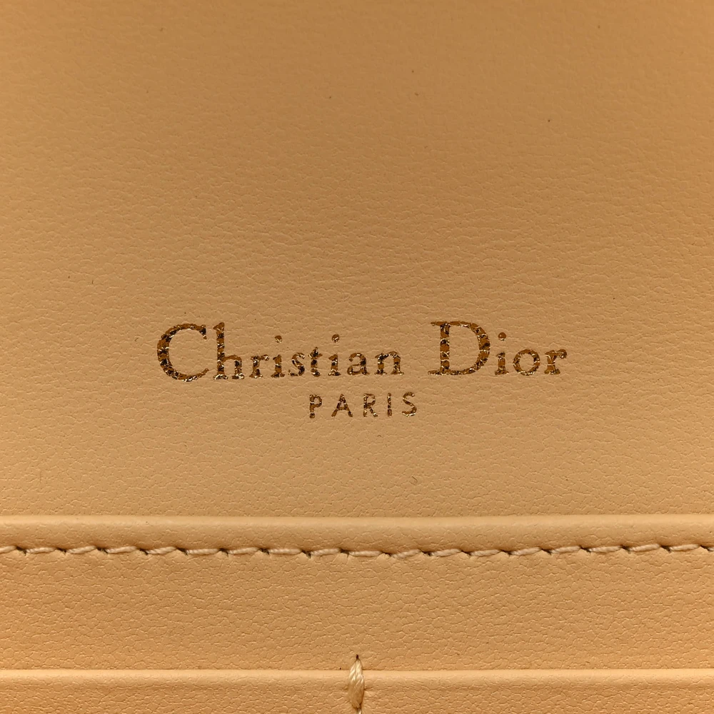 Lady Dior Chain Pouch in Soft Yellow Lambskin Leather - Image 2